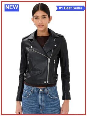 Mid-Weight Luxe Leather Aviator Jacket Zip Hip Pockets Notch Collar